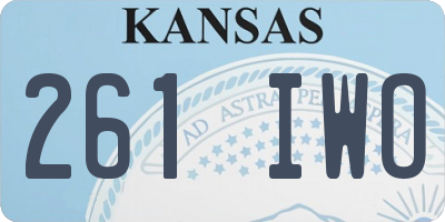 KS license plate 261IWO
