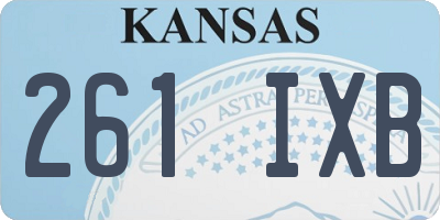 KS license plate 261IXB