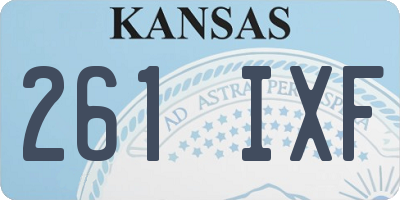 KS license plate 261IXF
