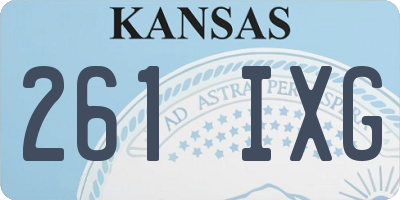 KS license plate 261IXG