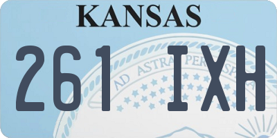 KS license plate 261IXH