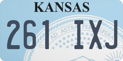 KS license plate 261IXJ