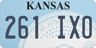 KS license plate 261IXO