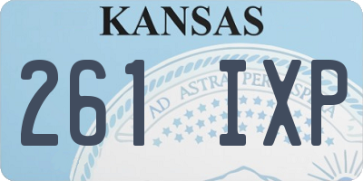 KS license plate 261IXP