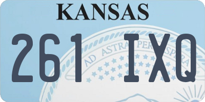 KS license plate 261IXQ