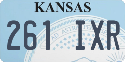 KS license plate 261IXR