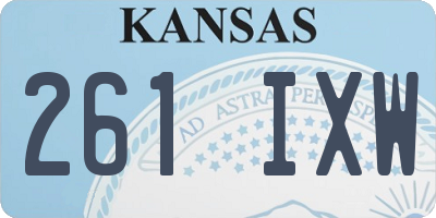 KS license plate 261IXW