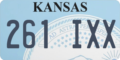 KS license plate 261IXX