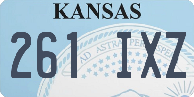 KS license plate 261IXZ