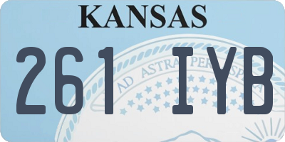 KS license plate 261IYB