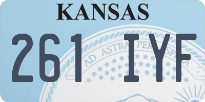 KS license plate 261IYF