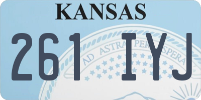 KS license plate 261IYJ