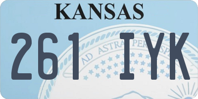 KS license plate 261IYK