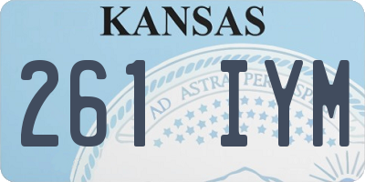 KS license plate 261IYM