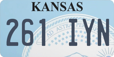 KS license plate 261IYN