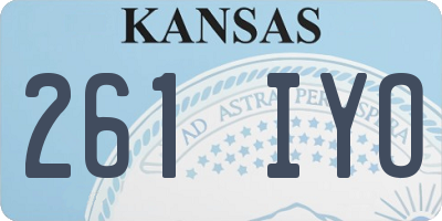 KS license plate 261IYO