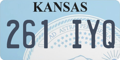 KS license plate 261IYQ