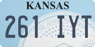 KS license plate 261IYT
