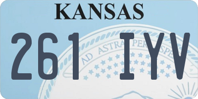 KS license plate 261IYV