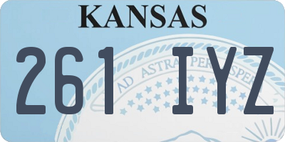 KS license plate 261IYZ
