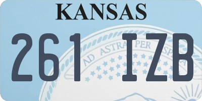 KS license plate 261IZB