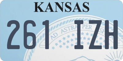 KS license plate 261IZH
