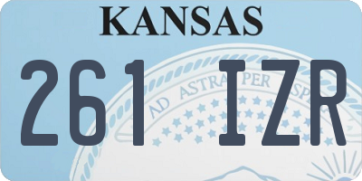 KS license plate 261IZR