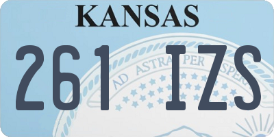 KS license plate 261IZS