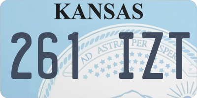KS license plate 261IZT