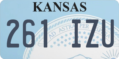 KS license plate 261IZU