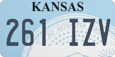 KS license plate 261IZV