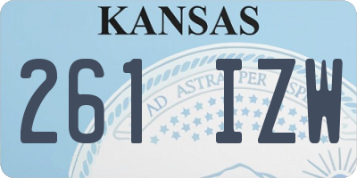 KS license plate 261IZW