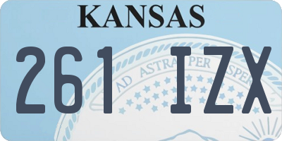 KS license plate 261IZX