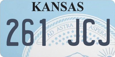 KS license plate 261JCJ
