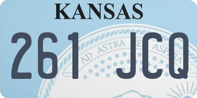 KS license plate 261JCQ