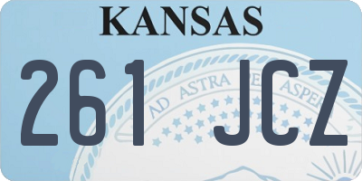 KS license plate 261JCZ