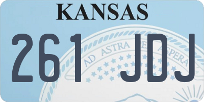 KS license plate 261JDJ