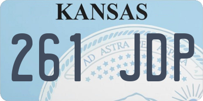 KS license plate 261JDP