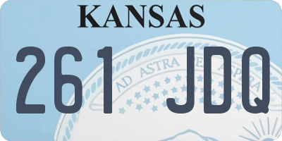KS license plate 261JDQ