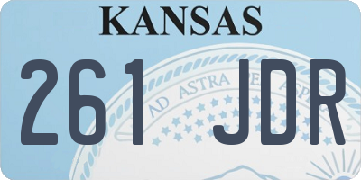 KS license plate 261JDR