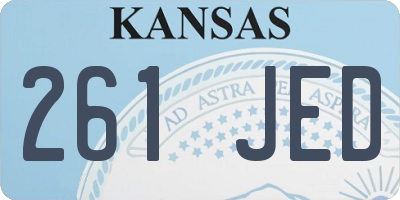 KS license plate 261JED