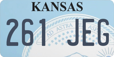 KS license plate 261JEG