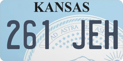 KS license plate 261JEH