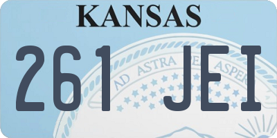 KS license plate 261JEI