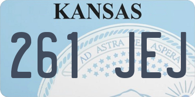 KS license plate 261JEJ