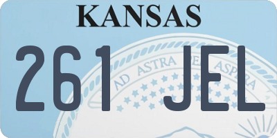 KS license plate 261JEL