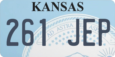 KS license plate 261JEP