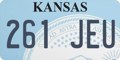 KS license plate 261JEU