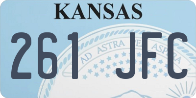 KS license plate 261JFC