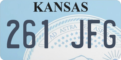 KS license plate 261JFG